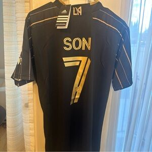 2025 LAFC Son Heung #7 Black/Home Jersey Fits as  Extra LARGE slim fit